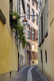 France, Puy de Dome, Clermont Ferrand, rue Thomas at the corner of rue Blaise Pascal