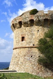 France, Corse-du-Sud (2A), Golfe d'Ajaccio, tour de Capitello, pres de la plage du Ricanto
