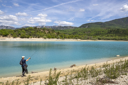 France, Var (83), Parc Naturel Régional du Verdon, Les-Salles-sur-Verdon, lac de Sainte Croix