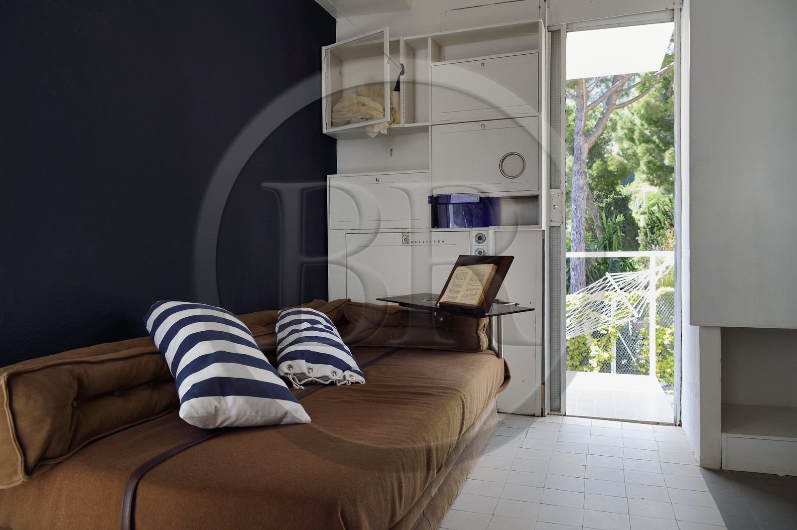 France, Alpes Maritimes (06), Roquebrune-Cap-Martin, Cap Martin, sentier du Buse, Villa E1027 conçue par l'architecte et designer Eileen Gray pour l'architecte Jean Badovici