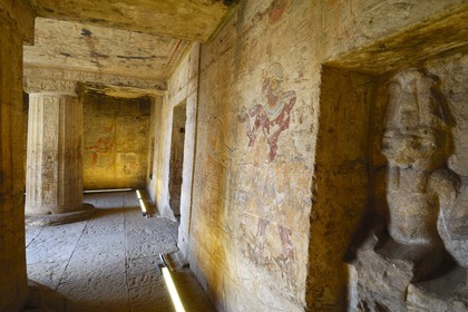 Egypte, Haute Egypte, Nubie, Lac Nasser, temple de Kalabsha, fresques du temple de Beit el-Wali