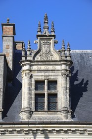 France, Indre et Loire, Amboise, Loire Valley listed as World Heritage by UNESCO, Chateau d'Amboise, window of the dwelling of the King