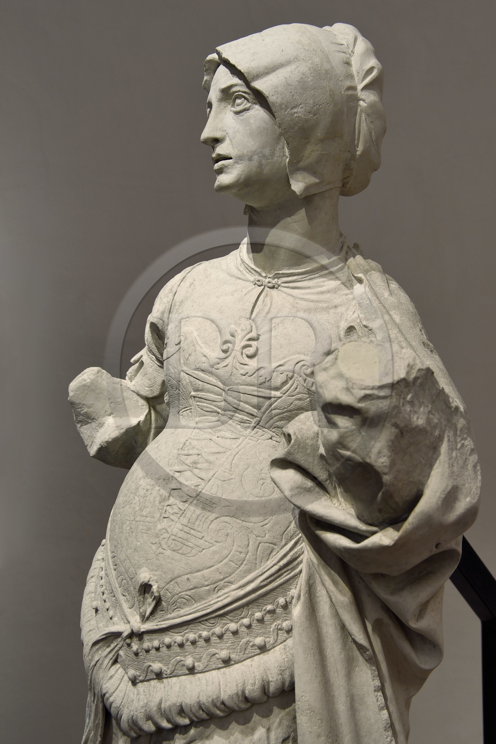 France, Meuse (55), Saint-Mihiel, musée d'Art Sacré, statue de Sainte Elisabeth attribuée au sculpteur Ligier Richier (XVIème siècle)