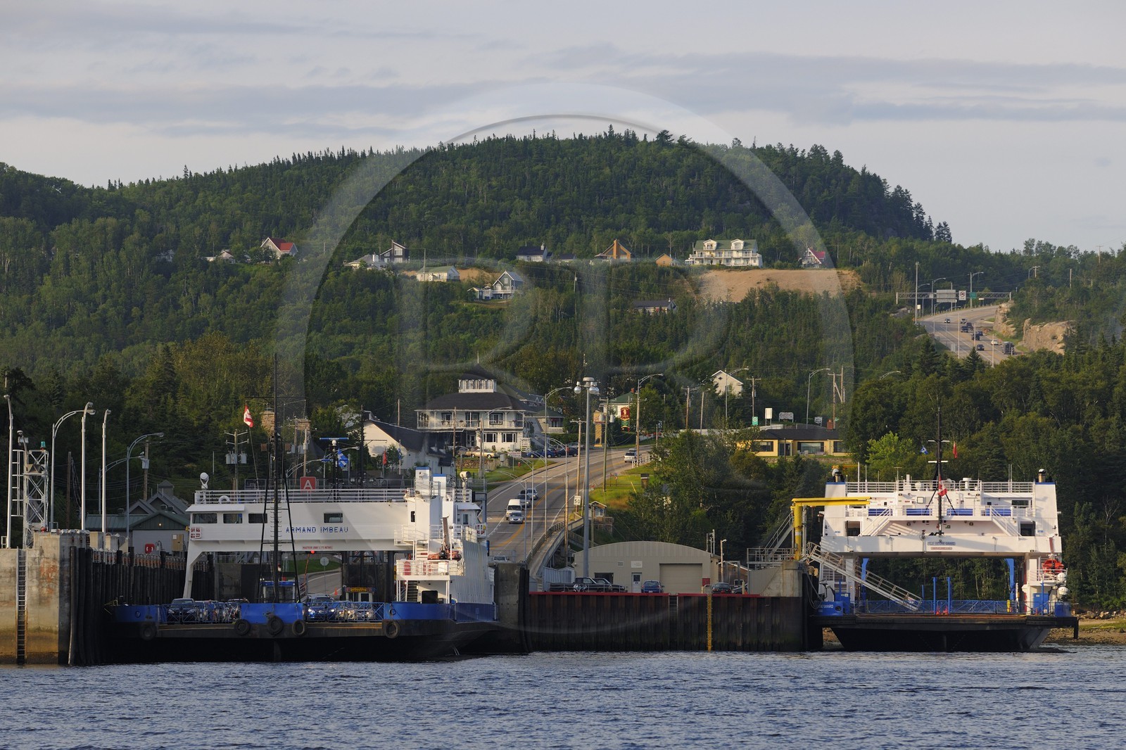 Canada, province de Québec, région du Manicouagan, traversiers de l'embouchure du fjord du Saguenay vers Tadoussac