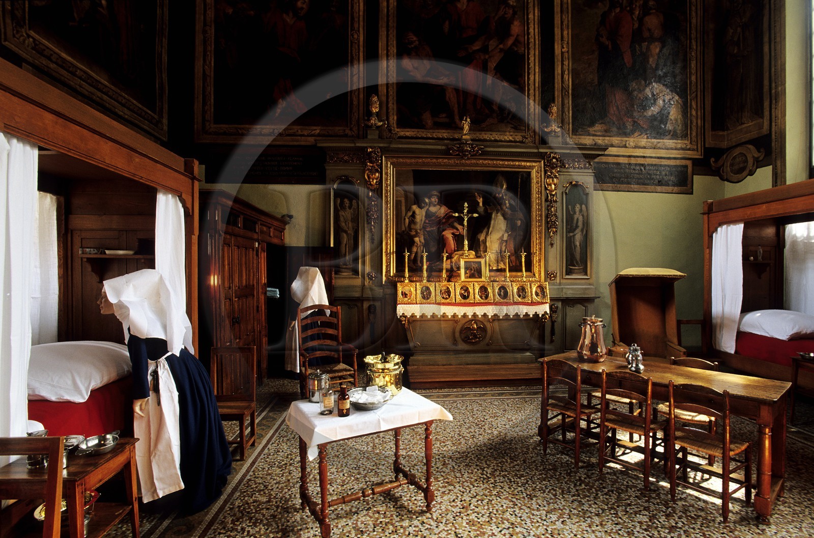 France, Cote d'Or, the former hospital (Hotel Dieu) of Beaune, the Saint Hughes room