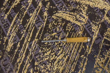 France, Hérault (34), Sète, oeuvre en cours de réalisation de l'artiste plasticien Jean Denant dans son atelier