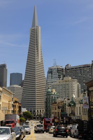 United States, California, San Francisco, Financial District, Transamerica Pyramid Building by the architect William Leonard Pereira
