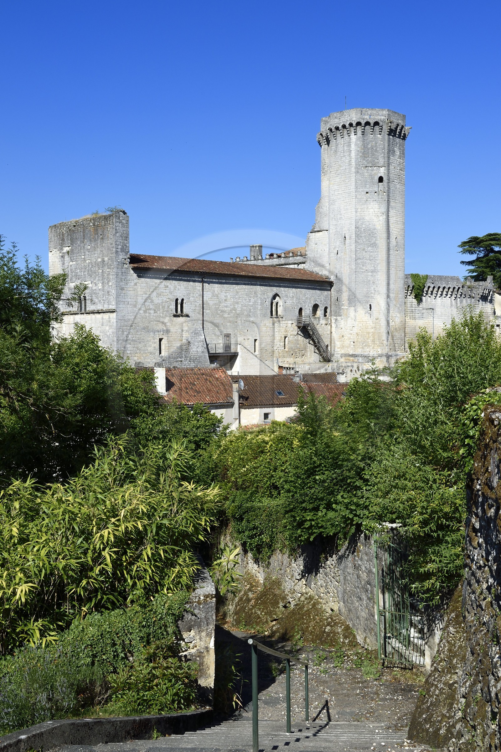 France, Dordogne (24), Périgord Vert, Bourdeilles, chateau de Bourdeilles, le chateau médiéval du XIIIème siècle