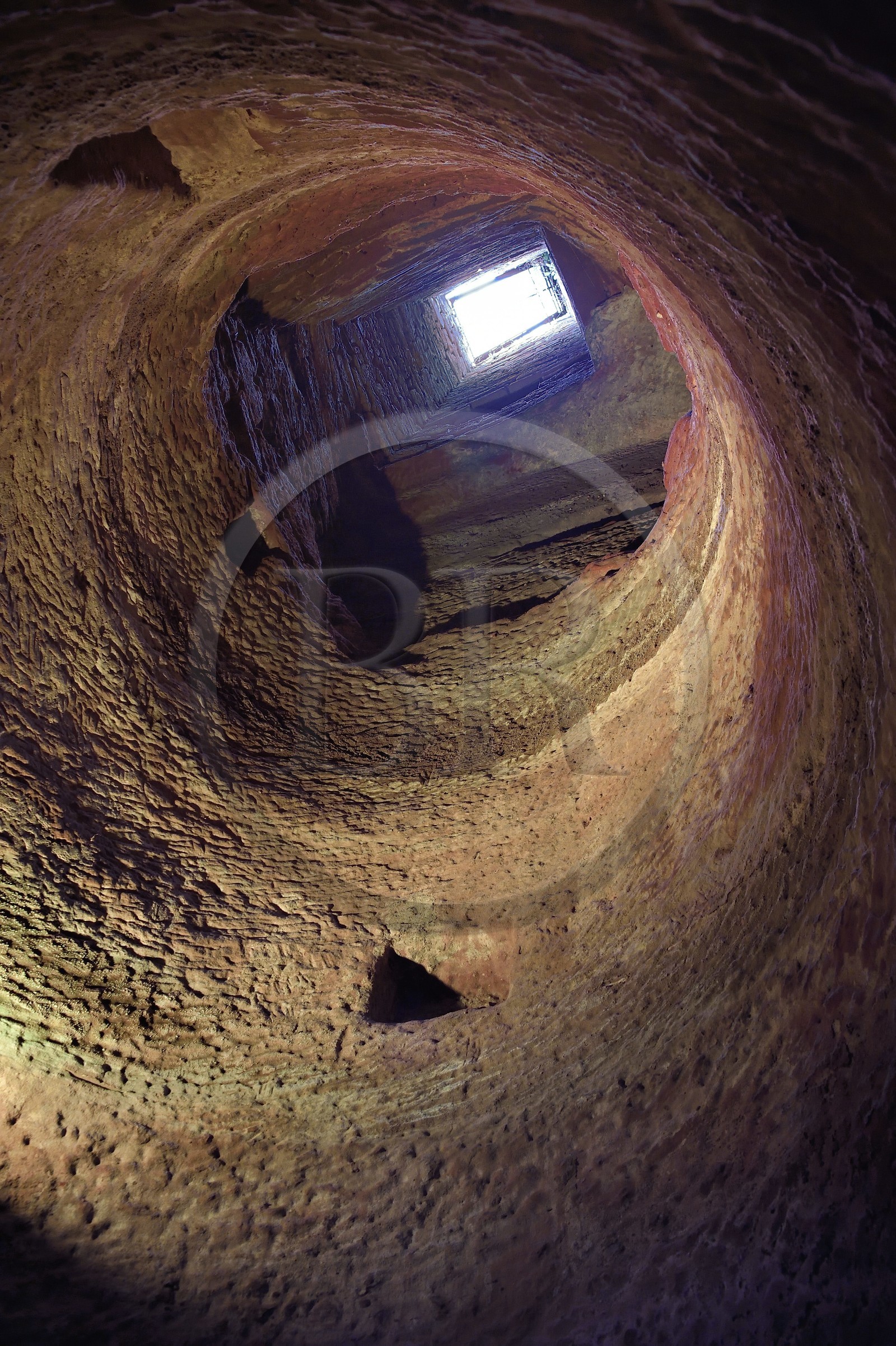 France, Bas Rhin, Northern Vosges Regional Natural Park, Lembach, Fleckenstein Castle, the well that also served as a load elevator