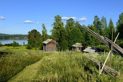 Sweden, Dalarna County, Leksand area, farm in the tiny hamlet of Hjulbäck on the shore of Lake Siljan
