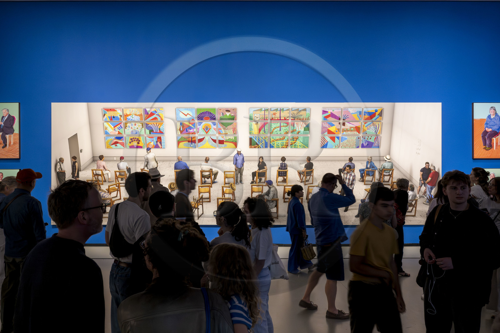 France, Paris (75), Bois de Boulogne, la fondation Louis Vuitton de l'architecte Frank Gehry, exposition David Hockney 25, Pictures at an Exhibition (2018)