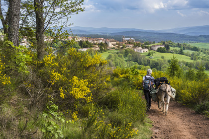 France, Haute-Loire (43), Pradelles, labelled Les Plus Beaux Villages de France (The Most Beautiful Villages of France) on the Robert Louis Stevenson Trail (GR 70)