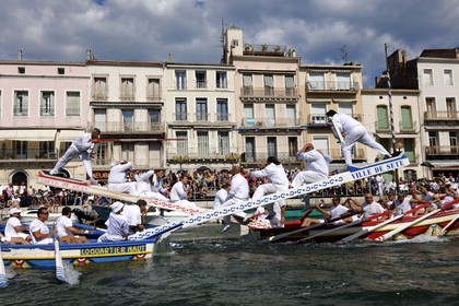 France, Hérault (34), Sète, canal Royal, fête de la Saint Louis, joutes sètoises