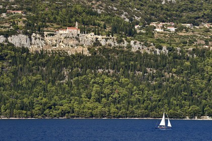 Croatia, Dalmatia, Dalmatian coast, Podgorje, Orebic, Church of Our Lady of the Angels