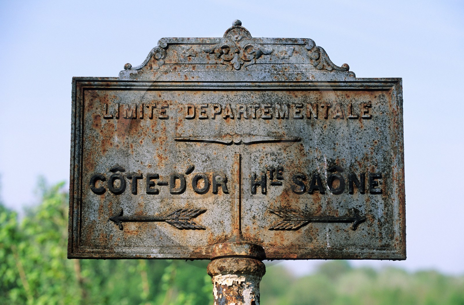 France, Côte-d'Or (21), limite départementale entre la Côte-d'Or et la Haute-Saône