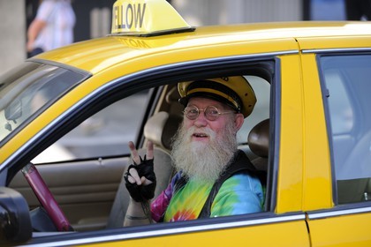 Etats-Unis, Californie, Monterey, taxi dans Cannery Row
