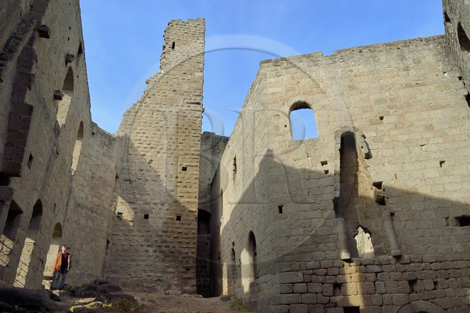 France, Bas Rhin, Alsace Wine Route, Andlau, the castle of Spesbourg built around 1250