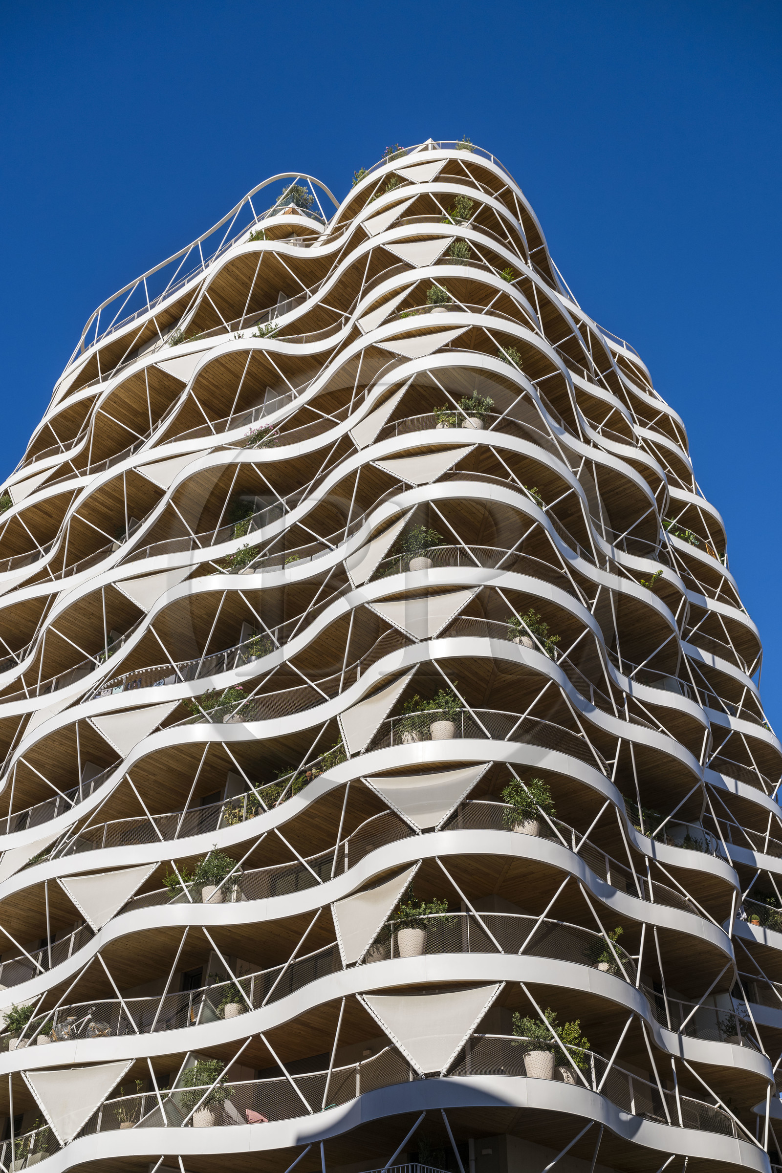 France, Hérault (34), Montpellier, quartier de la gare Saint-Roch, l'immeuble d'habitation Higher Roch