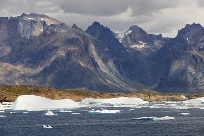 Greenland, Southern Region near Nanortalik, icebergs