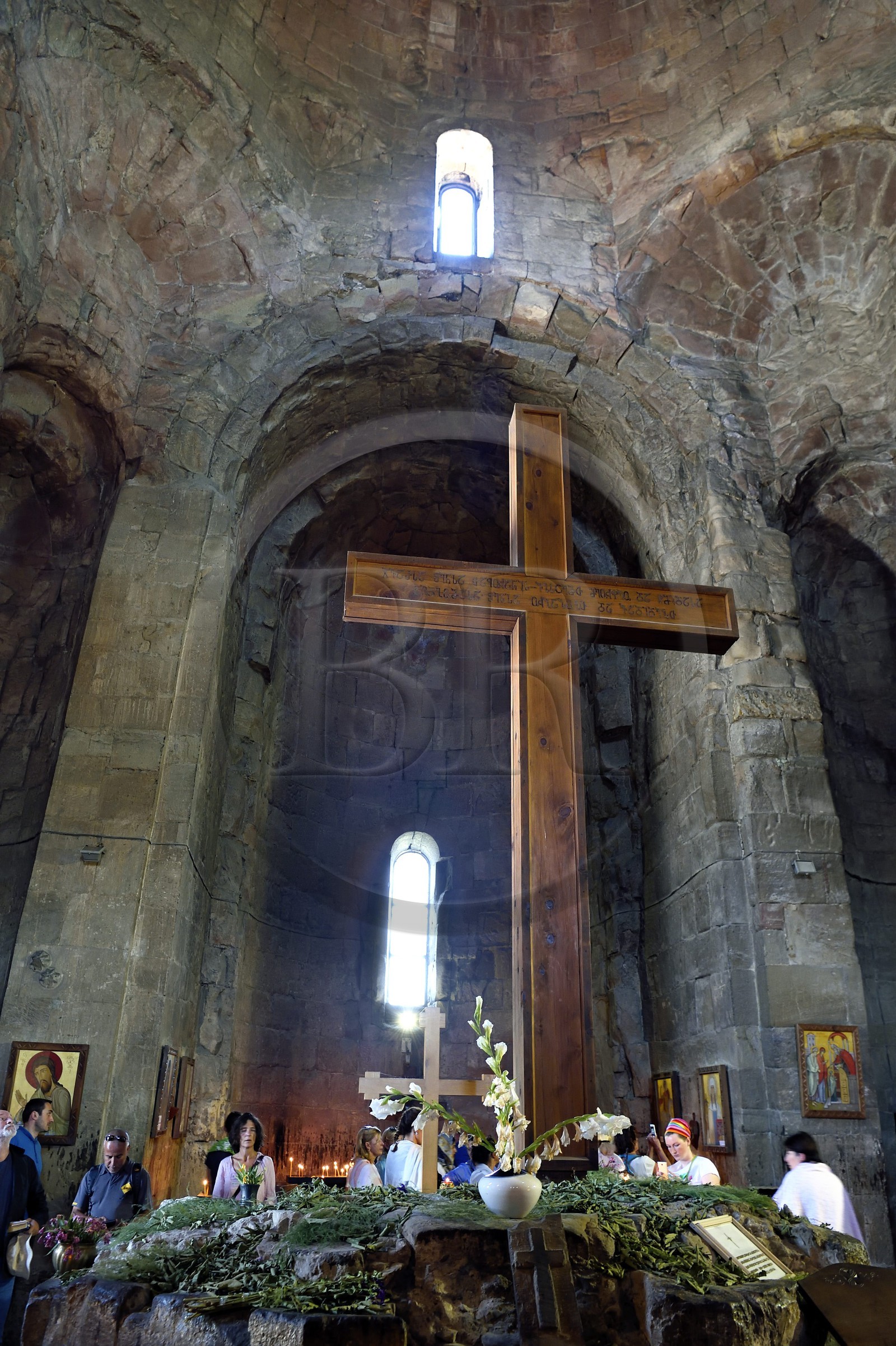 Géorgie, Mtskheta Mtianeti region, Mtskheta, monastère de Djvari (Jvari) ou monastère de la Croix, classé Patrimoine Mondial de l'UNESCO