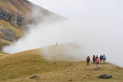 Azerbaijan, Quba (Guba) region, Greater Caucasus mountain range, hiking between the village of Giriz and Laza on Mount Gizilgaya