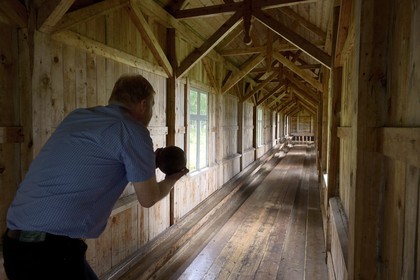 Sweden, Vasterbotten County, Umea region, Norrbyskär islands which was one of the largest sawmills in Europe in the early 20th century, one of the first bowling lane from late 19th century installed to distract the workers