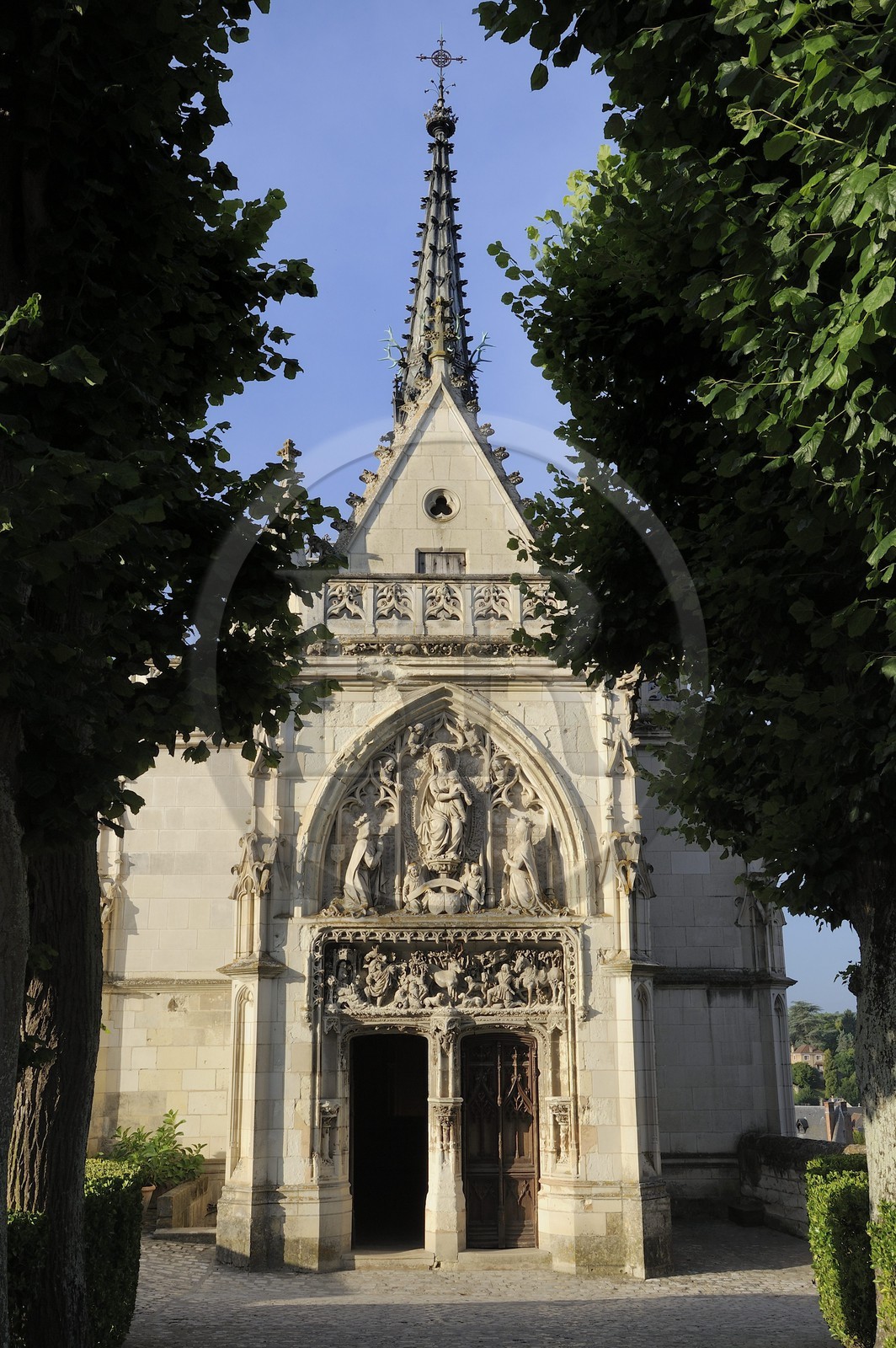 France, Indre et Loire, Amboise, Loire Valley listed as World Heritage by UNESCO, Chapel of Saint-Hubert built between 1491 and 1496