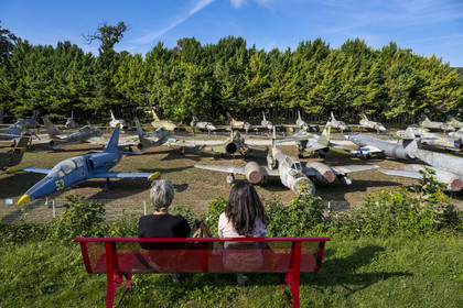 France, Cote d'Or, Climats terroirs of Burgundy listed as World Heritage by UNESCO, Côte de Beaune, Savigny-les-Beaune, the castle with museums and collections of fighter planes, Abarth racing cars, motorcycles, straddle tractors, models, fire trucks