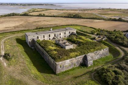 France, Charente-Maritime (17), Port-des-Barques, Ile Madame, le fort construit en 1703 (vue aérienne)