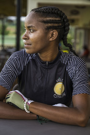 Rwanda, Kigali, la cycliste professionnelle rwandaise Violetta Neza