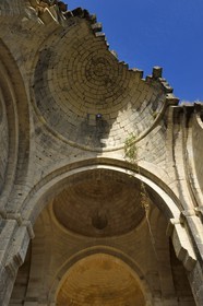 France, Dordogne, Périgord Vert, Cistercian Abbey of Boschaud from the 12th century which belonged to the Abbey of Clairvaux, ruins of the abbey church
