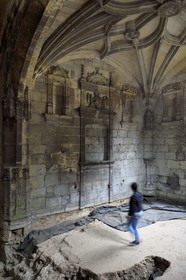 France, Dordogne, White Perigord, Perigueux, district of La Cité or also of Vesone, St. Martha convent, chapel of the former episcopal palace, the St. John the Baptist chapel