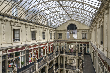 France, Loire Atlantique, Nantes, Graslin district, Passage Pommeray, shopping arcade from 1843 designed by architects Jean-Baptiste Buron and Hippolyte Durand Gasselin