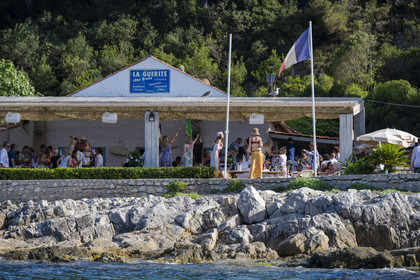 France, Alpes-Maritimes, Cannes, Lerins Islands, Sainte-Marguerite island, at Bruno's La Guérite restaurant below the Fort Royal