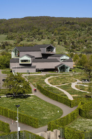 Germany, Bade-Wurtemberg, Weil am Rhein near Basel, the Vitra Campus, Vitra Haus, by architects Herzog and de Meuron (2010)