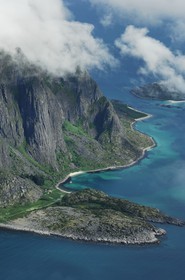 Norway, Nordland County, Lofoten Islands, Skrova Island (aerial view)