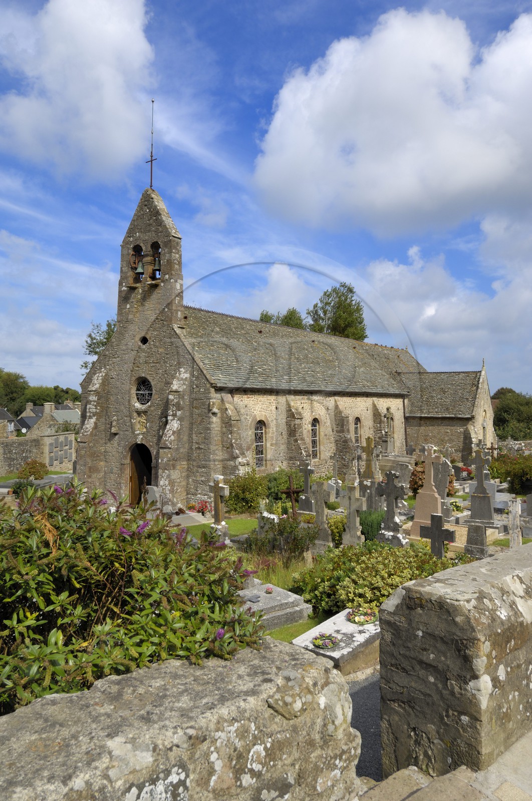 France, Manche (50), Cap de la Hague, Omonville-la-Petite, l'église