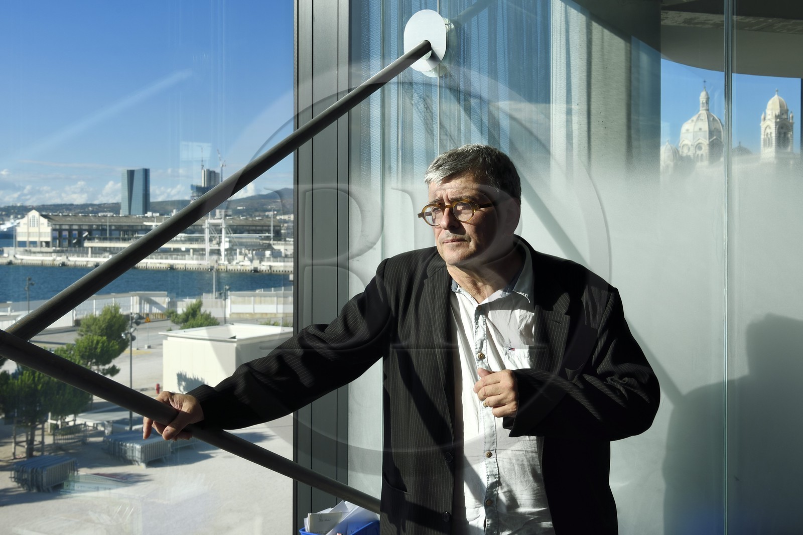 France, Bouches-du-Rhône (13), Marseille, MuCEM (Musée des civilisations de l'Europe et de la Méditerranée) par les architectes Rudy Ricciotti et R. Carta, son directeur Jean-François Chougnet