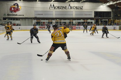 France, Haute Savoie, Morzine, ice hockey game from the Morzine-Avoriaz Hockey Club called the Penguins