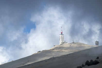 France, Vaucluse, Parc Naturel Regional du Mont Ventoux, Bedoin, the weather station at the summit of Mont Ventoux (1910m)