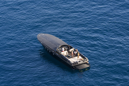 France, Alpes-Maritimes, Cap d'Ail, festive moments on a Magnum 60 offshore boat