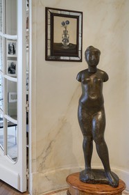 France, Alpes Maritimes, Cannes, the Villa La Californie where Picasso lived, today renamed the Pavillon de Flore by Marina Picasso, sculpture by Marino Marini