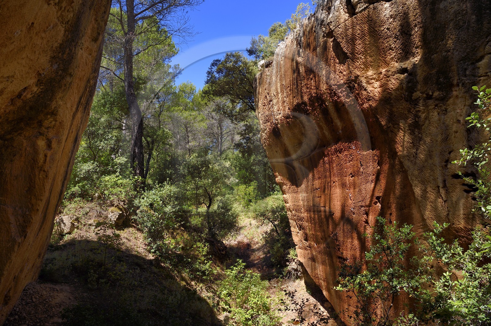 France, Bouches-du-Rhône (13), Aix en Provence, les carrières de Bibémus qui ont inspirées de nombreuses toiles de Cézanne
