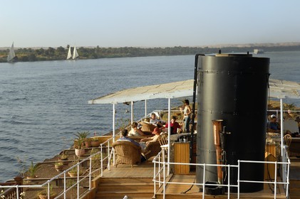 Egypt, Upper Egypt, cruise on Nile River between Luxor and Aswan, Steam Ship Sudan