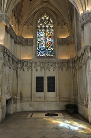 France, Indre et Loire, Amboise, Loire Valley listed as World Heritage by UNESCO, Chapel of Saint-Hubert, Leonard De Vinci tomb