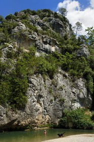 France, Var (83), Provence Verte, entre les villages de Correns et Châteauvert, les gorges du Vallon Sourn, le fleuve Argens