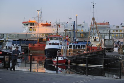 Royaume-Uni, Ecosse, Iles Orcades, Ile de Mainland, port de Stromness,