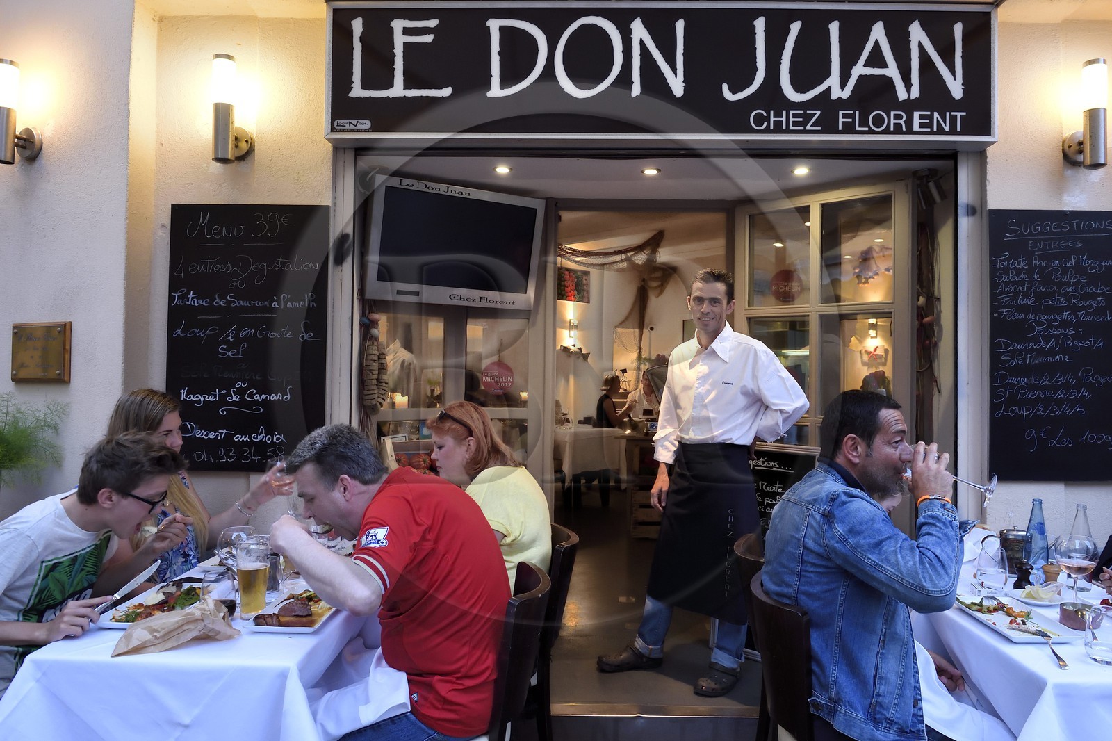 France, Alpes-Maritimes (06), Antibes, Florent Corsini patron du restaurant Le Don Juan