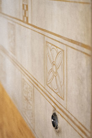 France, Alpes-Maritimes, Beaulieu-sur-Mer, neo-Greek style villa Kerylos build in 1908 by architect Emmanuel Pontremoli, electric switch very modern for the beginning of the 20th century