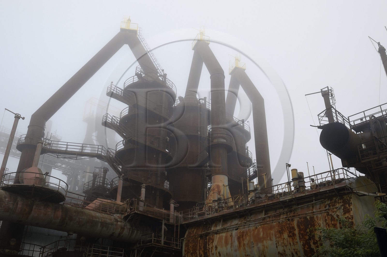France, Moselle (57), Vallée de la Fensch, usine sidérurgique d'Uckange, Parc du Haut-fourneau U4